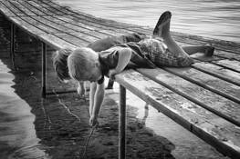Fishing for Minnows by Fred Shiple