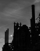 Moon Over the Steel Stacks by Michael Tucciarone