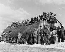 Watching USO Show by Erwin G. Markowitz