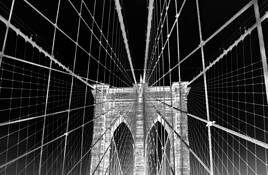 Brooklyn Bridge at Night by Mary F. Ruppert