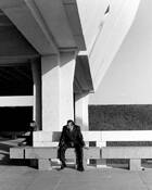 Seated Man at Museum by Charles Crain