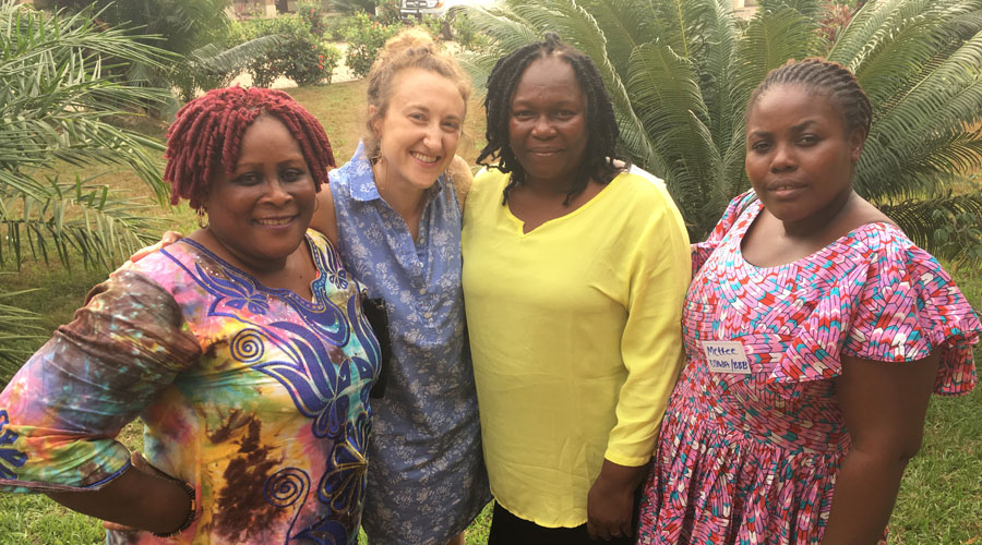 Erica Licht working in Liberia