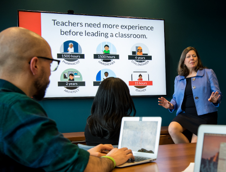 Karen DeMoss leads Prepared To Teach presentation