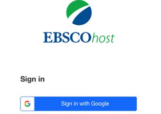 EBSCOhost sign-in pop-up box