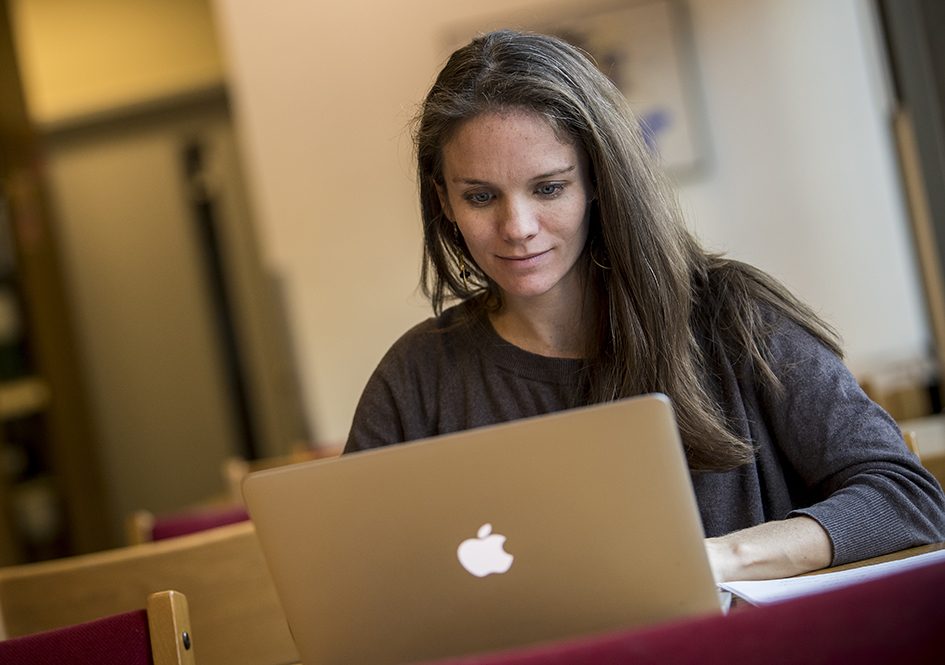 Graduate Student on laptop