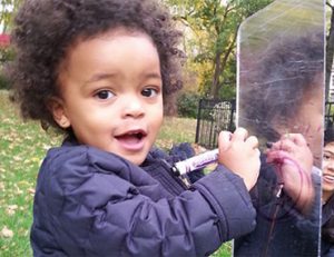Toddler outside