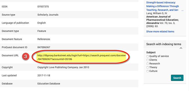 ProQuest document url step 3