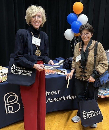 Two guests at Lucy Sprague Mitchell Society Luncheon 2025