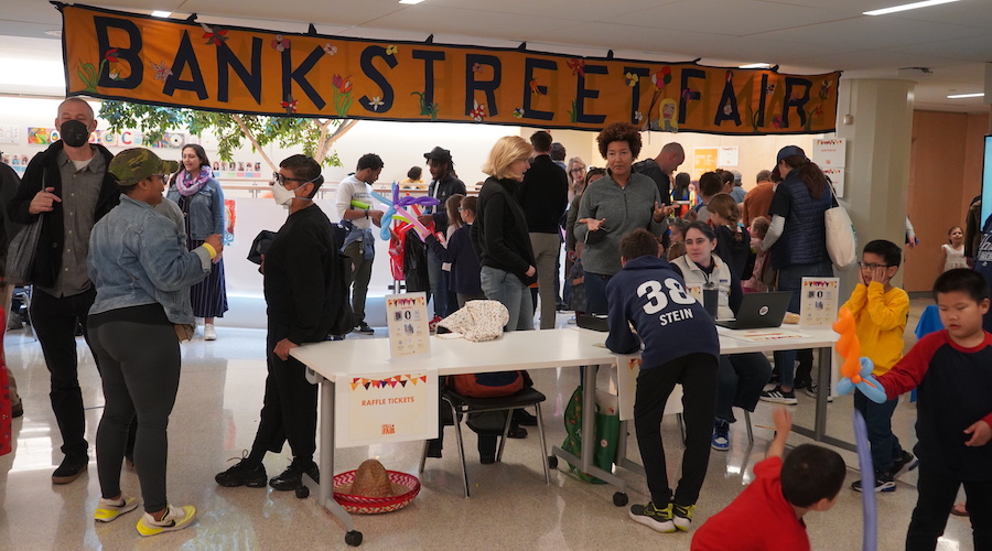 Raffle table in the Bank Street lobby at the Fall Fair 2022