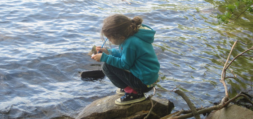 girl on rock