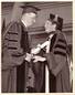 Lucy Sprague Mitchell accepting an honorary degree at the University of California, September 29, 1958
