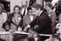 President Joseph Shenker at the opening of the Bank Street Bookstore, 1990