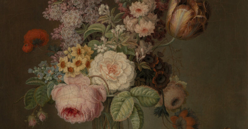 【CORBER Bouquet de Pavots】Paris 肉筆画 CORBER Bouquet de Pavots】Paris 肉筆画