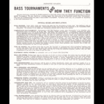 1968 B.A.S.S. Tournament Rules