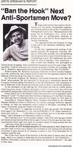 Grits Greshams rebuttal of the Ban the Graph campaign. Bass Master Magazine Jul/Aug issue 1975.