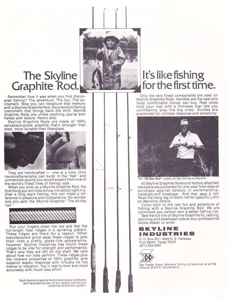 (3) Skyline Ad early 1976 Skyline graphite rod ad from early 1976.