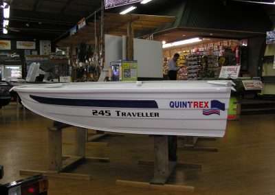 QuinTrex 245 Traveller bass boat as sold by Popeye's. Photo Terry Battisti circa 2006.