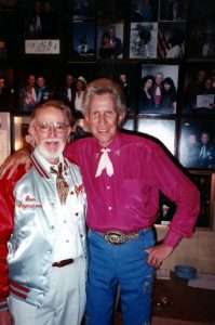 Fagerstrom and country singing star Porter Wagoner visit. Fagerstrom’s casting celebrity took him all over the world and allowed him to meat and perform for many celebrities. Photo courtesy of Stan Fagerstrom.