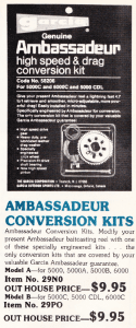 1977 ad for ABU/Garcia's High-Speed and Drag Conversion Kit.