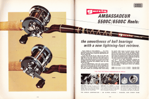 1973 ABU/Garcia 5500C and 6500C Reels. Taken from the 1973 Garcia Fishing Annual.