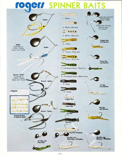 Rogers Lures Catalog 1974 Page 2
