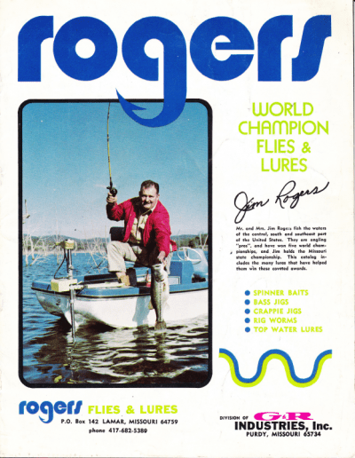 Rogers Lures Catalog circa 1974. Front Cover.