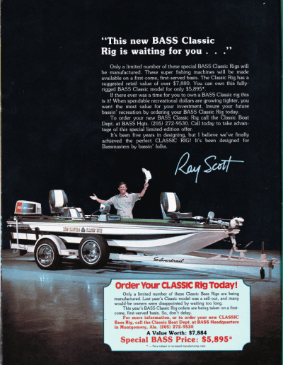 1975 Bassmaster Classic Rig.
