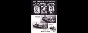 Bass Cat Boats first full ad in bassmaster magazine 1975.