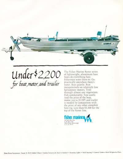Fisher Marine Boats ad 1975.