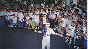 Stan doing a casting demonstration in Sao Paulo, Brazil. Photo courtesy of Stan Fagerstrom.