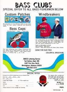 EBSCO Lettering Service ad from 1976 Western bass magazine