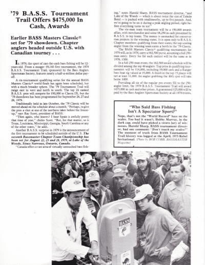 1978 Bass Masters Classic Press Guide Pages 100 and 101