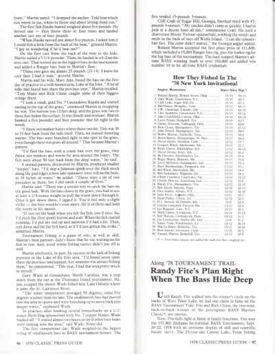 1978 Bass Masters Classic Press Guide Pages 96 and 97