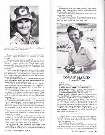 1978 Bass Masters Classic Press Guide Pages 66 and 67