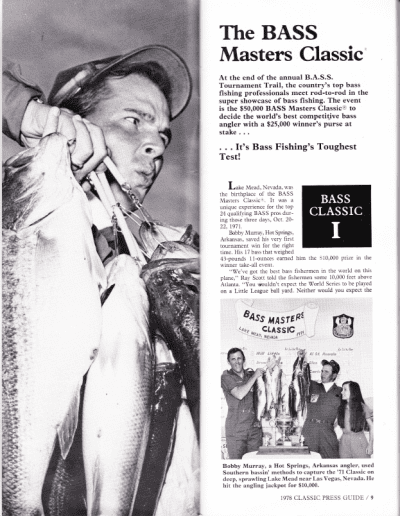 1978 Bass Masters Classic Press Guide Pages 8 and 9