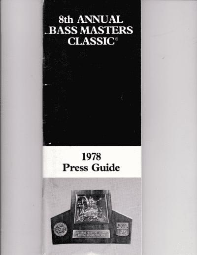 1978 Bass Masters Classic Press Guide Front Cover