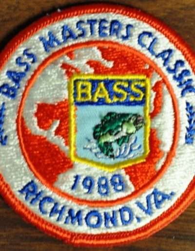 1988 Bass Masters Classic patch from Hubert Greene's collection. This is the patch that deviates from the other style. Photo Terry Battisti.
