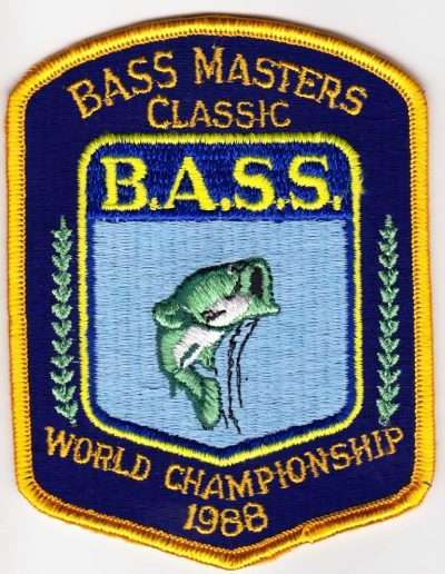 1988 Bass Masters Classic patch. Photo Terry Battisti.