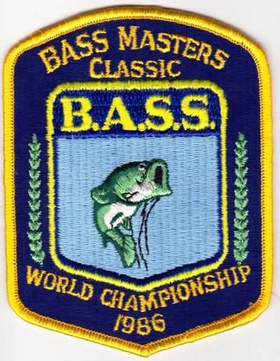 1986 Bass Masters Classic patch. Photo Terry Battisti.
