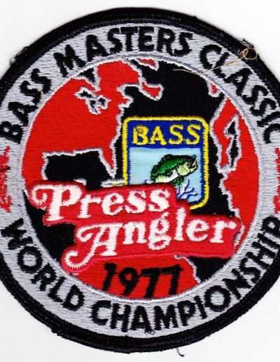 1977 Bass Masters Classic patch. Photo Terry Battisti.