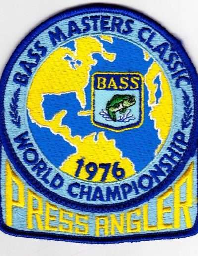 1976 Bass Masters Classic patch. Photo Terry Battisti.