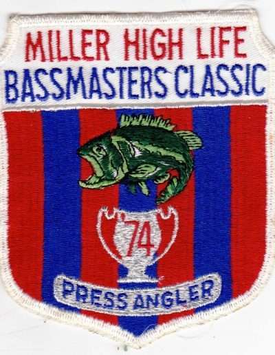 1974 Bass Masters Classic patch. Photo Terry Battisti.