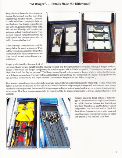 1988 Ranger Boats Catalog Page 5