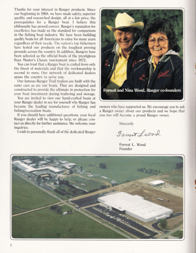 1988 Ranger Boats Catalog Page 2
