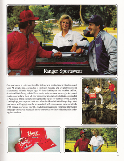 1988 Ranger Boats Catalog Page 33