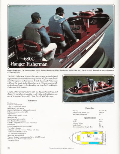 1988 Ranger Boats Catalog Page 26