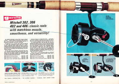 Mitchel 302, 306, 402, and 406 from the 1973 Garcia Fishing Annual.