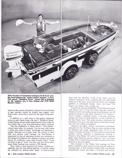 1976 Bass Masters Classic Press Guide Page 24 & 25
