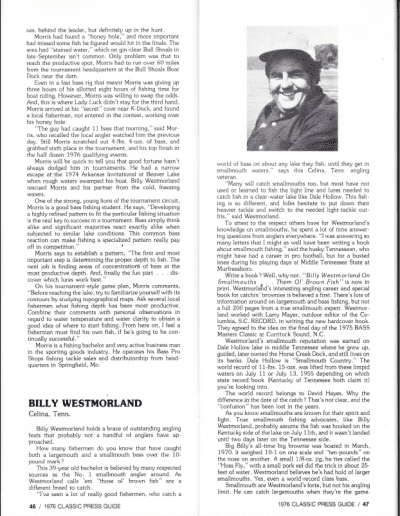 1976 Bass Masters Classic Press Guide Page 46 & 47