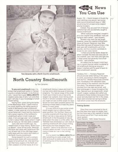 Smallmouth Magazine Vol 1 Issue 2 Feb 1985 page 2